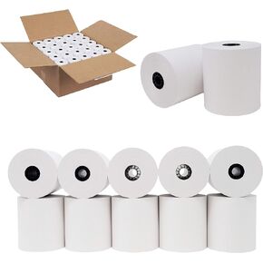 BuyRegisterRolls 1-Ply Kitchen Printer Paper Bond 3 Inch Inchx150' (50 Rolls) Better Value Pack from BuyRegisterRolls