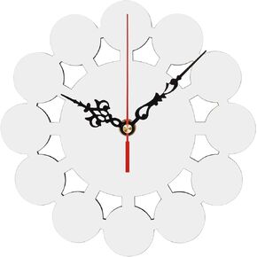 Valyria Sublimation Blanks Wall Clock, 7.9" MDF Round Sublimation Wall Clocks Silent Non-Ticking Easy to Read Battery Operated Decorative Wall Clock for Home Kitchen Office School Hotel