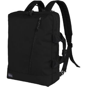 3 in 1 Laptop Backpack for Men Women, Convertible Messenger Bag Backpack, Smart Business Casual Water-Resistant, Black