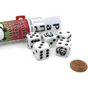 Koplow Games Panda Dice Game with 5 Dice Travel Tube and Gaming Instructions