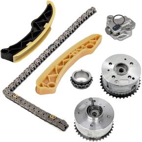 Timing Chain Kit with Pair Camshaft VVT Timing Gear 21030-2B000 22211-2B000 Fits for 11-Up Accent Veloster Rio Soul i30 Forte 1G4FC 1.6L Repalce OE 20910-2BB03, 21020-2B100