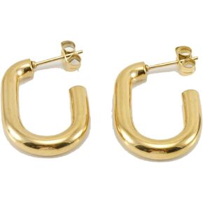 18K Gold Plated Chunky Earrings for Women,Gold Hoop Earrings ,Jewelry Gifts for Women