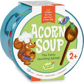 Peaceable Kingdom Acorn Soup – Game for You and Your 2 + Year Old – Fun Toddler Games Ages 2–4 That Teach Numbers and Counting Skills
