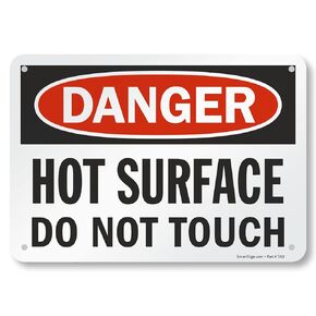 SmartSign "Danger - Hot Surface, Do Not Touch" Sign | 7" x 10" Aluminum