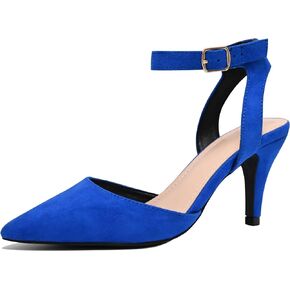 Women's Pointed Toe Pumps Shoes Sexy Closed Toe Slingback Kitten Heels Stiletto Ankle Strap Dress Wedding Party Sandals