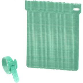 100PCS Cable Ties Reusable, 6 Inch Adjustable Cord Ties, Fastening Cable Organizer Management Straps Hook Loop Cord Organizer Wire Ties, Green