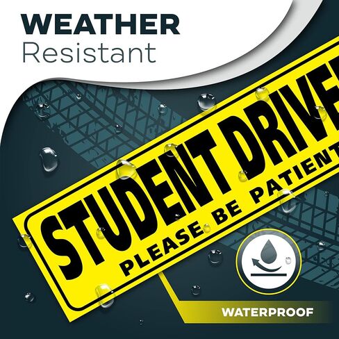 2 قطعة مغناطيس سيارة للسائق الطالب - 10 × 3 مغناطيس للسائق الطالب كن صبورا - مغناطيس سائق جديد للسيارة - علامة السائق المبتدئ - مغناطيس سيارة للسائق الصاعد in Kuwait