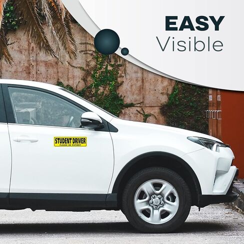 2 قطعة مغناطيس سيارة للسائق الطالب - 10 × 3 مغناطيس للسائق الطالب كن صبورا - مغناطيس سائق جديد للسيارة - علامة السائق المبتدئ - مغناطيس سيارة للسائق الصاعد in Kuwait