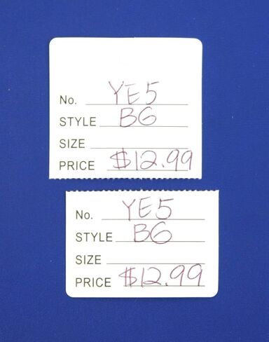 500 Qty Unstrung Pink Price/Receipt Tags w/Easy-Tear Stub in Saudi Arabia