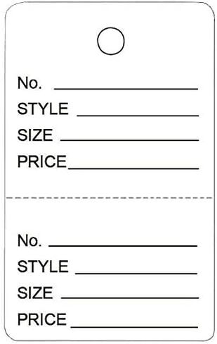 500 Qty Unstrung Pink Price/Receipt Tags w/Easy-Tear Stub in Saudi Arabia