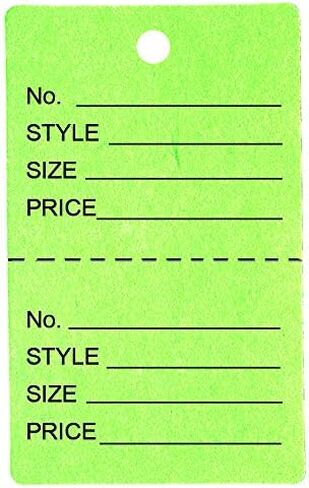 500 Qty Unstrung Pink Price/Receipt Tags w/Easy-Tear Stub in Saudi Arabia