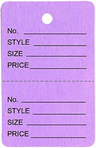 500 Qty Unstrung Pink Price/Receipt Tags w/Easy-Tear Stub in Saudi Arabia