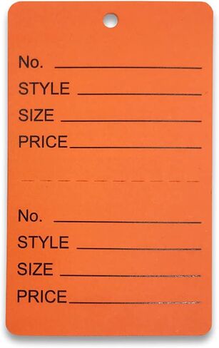 500 Qty Unstrung Pink Price/Receipt Tags w/Easy-Tear Stub in Saudi Arabia