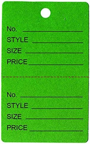 500 Qty Unstrung Pink Price/Receipt Tags w/Easy-Tear Stub in Saudi Arabia