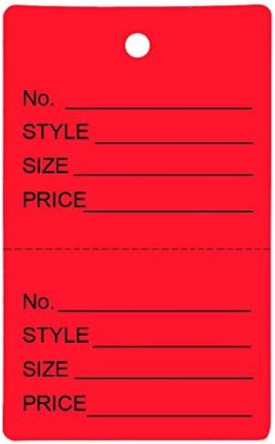 500 Qty Unstrung Pink Price/Receipt Tags w/Easy-Tear Stub in Saudi Arabia
