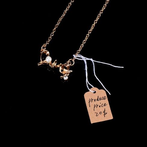 Canomo 520 Pieces Kraft Blank Jewelry Price Tags Stickers and 500 Pieces String Jewelry Price Label for Jewelry Display, Rectangle Shape, Brown in Saudi Arabia