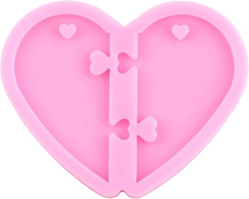 Heart Silicone Keychain Mold Heart Keychain Pendant Mold Puzzle Silicone Mold For Jewelry Pendant Crafts Making Set Of 5 in Saudi Arabia