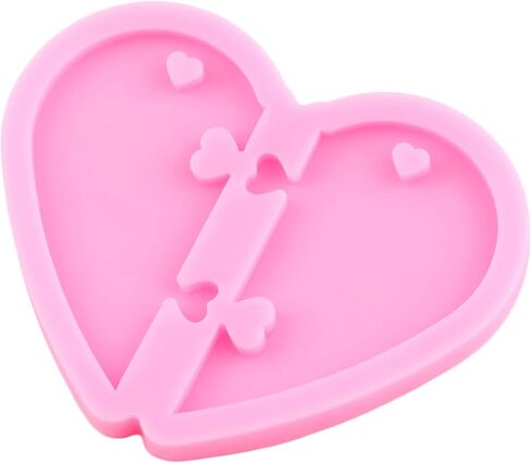 Heart Silicone Keychain Mold Heart Keychain Pendant Mold Puzzle Silicone Mold For Jewelry Pendant Crafts Making Set Of 5 in Saudi Arabia