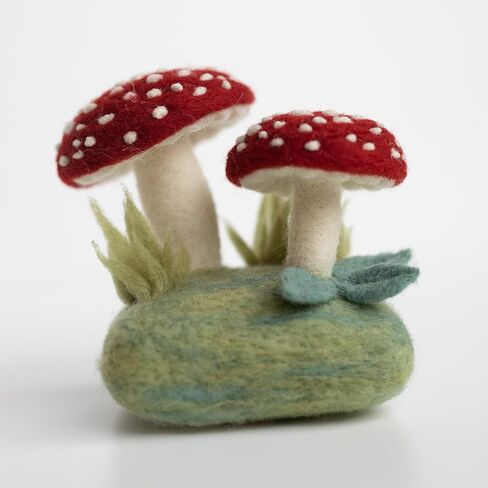 مجموعة التلبيد بالإبرة من Sky Forest Toadstools تعلم كيفية النحت بالصوف | مناسب للمبتدئين للبالغين والمراهقين | يتضمن كل شيء لإنشاء مشهد فطر ثلاثي الأبعاد | لديه تعليمات الفيديو in Kuwait