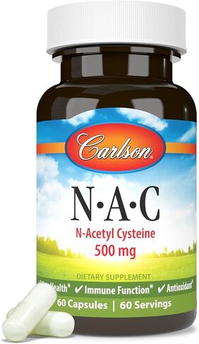Carlson Labs NAC N-Acetyl Cysteine، 500 ملغ، 60 كبسولة in Saudi Arabia