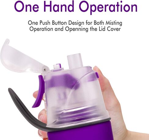 Misting Water Bottle, Spray Mist Sports Bottle for Outdoor Sport Hydration and Cooling Down, BPA-Free Misting Water Bottle with Unique Mist Lock Design (Blue-20oz) in Saudi Arabia