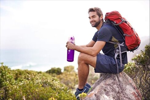 Misting Water Bottle, Spray Mist Sports Bottle for Outdoor Sport Hydration and Cooling Down, BPA-Free Misting Water Bottle with Unique Mist Lock Design (Blue-20oz) in Saudi Arabia