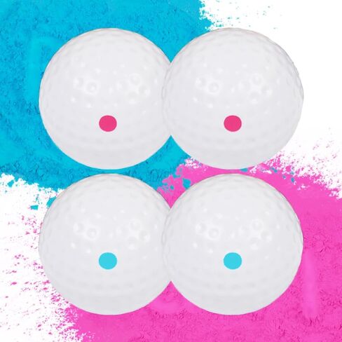 مجموعة كرات جولف ARELUX للجنسين (2 وردي 2 أزرق و4 تيشيرتات خشبية في كل عبوة) مجموعة كرات تكشف عن الجنس فكرة رائعة للأطفال الأولاد والبنات تكشف عن الجنس أفضل هدية لتزيين موضوع الجولف in Saudi Arabia