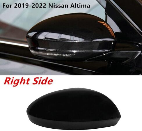 Rear View Mirror Cover Cap, For Nissan Altima 2019-2022 Glossy Black ABS Plastic Textured Right Passenger Side Mirror Covers Caps Trim Replacement in Kuwait