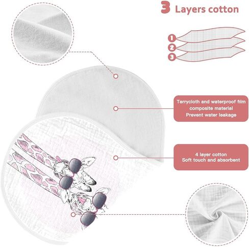 Pizza Slice With Fruit Vegetable Muslin Burp Cloths for Baby 1 Pack Soft 100% Cotton Baby Washcloths Bibs for Boy Girl in Saudi Arabia