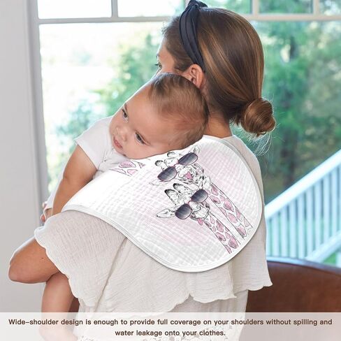 Pizza Slice With Fruit Vegetable Muslin Burp Cloths for Baby 1 Pack Soft 100% Cotton Baby Washcloths Bibs for Boy Girl in Saudi Arabia