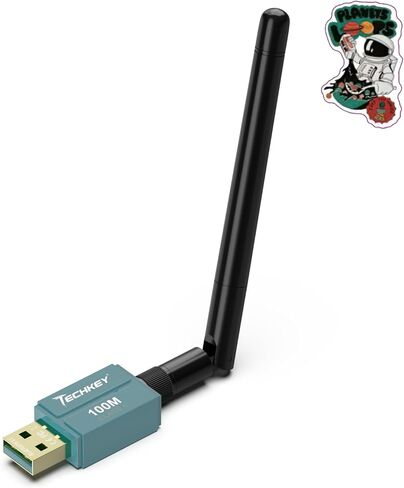 محول بلوتوث طويل المدى لأجهزة الكمبيوتر المكتبية، Techkey 5.3+EDR V5 USB محول بلوتوث، فئة 1 لاسلكية بلوتوث دونجل استقبال بلوتوث يدعم Windows11/10/8.1-Midori in Saudi Arabia