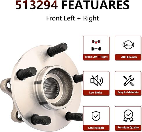 JLEO Front Wheel Bearing Hub Assembly for 09-19 Nissan Maxima/Murano,11-17 Quest,13-19 Pathfinder,07-12 Altima,for 2013 INFINITI JX35,2019 QX50,14-19 QX60-513296 (1) in Saudi Arabia