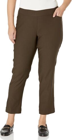MULTIPLES Women's Plus Size Pull-on Ankle Pant with Real Front and Back Pockets in Saudi Arabia