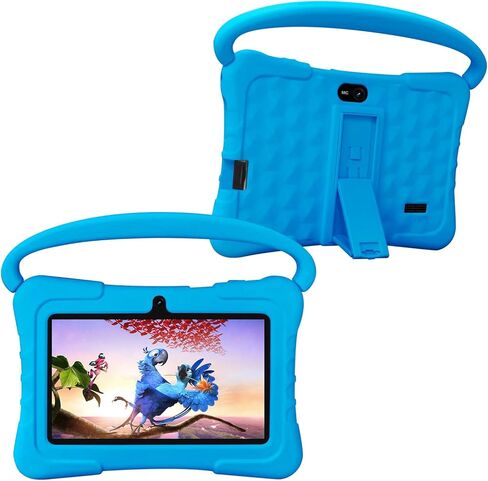 تابلت للأطفال 7 بوصة للأطفال الصغار، 4 جيجابايت (2+2 توسيع) ذاكرة الوصول العشوائي 32 جيجابايت، كمبيوتر لوحي مع مرشحات العمر، أدوات الرقابة الأبوية، أجهزة لوحية للأطفال 7 بوصة مع واي فاي، تابلت تعليمي مع حافظة زرقاء in Kuwait