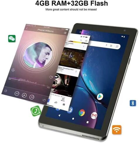 جهاز لوحي Android 8 بوصة، نظام Android 12.0 Tableta سعة تخزين 32 جيجا بايت 512 جيجا بايت SD أجهزة لوحية قابلة للتوسيع، معالج رباعي النواة 2 جيجا بايت رام 1280x800 IPS HD شاشة تعمل باللمس أجهزة لوحية مزدوجة الكاميرا، يدعم WiFi6، BT، بطارية 4300 مللي أمبير  in Kuwait