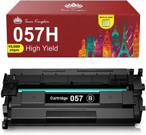 خرطوشة حبر بديلة متوافقة مع Toner Kingdom لطابعة Canon 057H 057 CRG-057H عالية الإنتاجية لطابعة Canon imageCLASS MF445dw MF455dw LBP226dw MF451dw LBP227dw MF448dw (أسود، عبوة واحدة) in Kuwait
