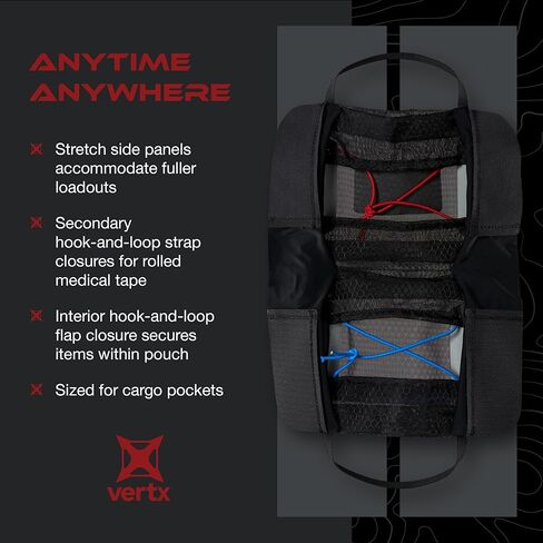 حقيبة IFAK متوسطة الحجم من Vertx لمجموعة الإسعافات الأولية، متوافقة مع Vertx Tactigami، وحقائب للمعدات التكتيكية، وعناصر الاستعداد للطوارئ، باللون الأسود in Kuwait