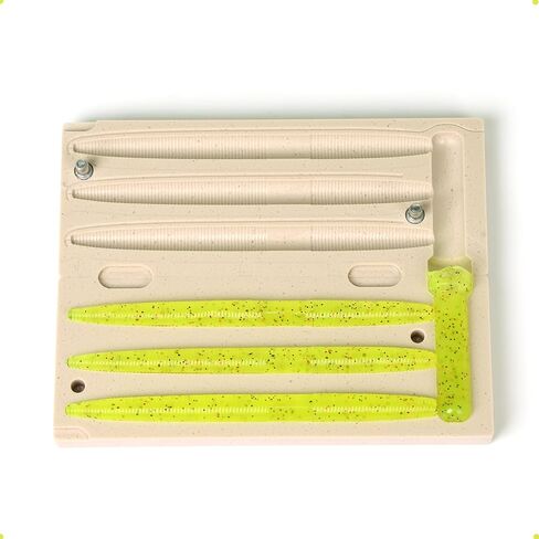 Premium Soft Plastiс Mold Lure Making Injection Molds Fishing Lures 3 Cavity Yama Senko 5'' in Saudi Arabia