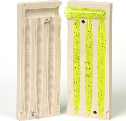 Premium Soft Plastiс Mold Lure Making Injection Molds Fishing Lures 3 Cavity Yama Senko 5'' in Saudi Arabia