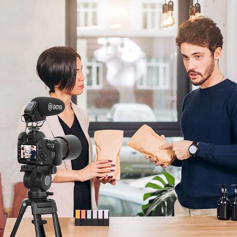 BOYA BY-BM3032 Professional External On Camera Microphone for DSLR Camcorders Android Phone Smartphone iPhone Shotgun Mic Microphone for Video Recording Youtube Directional Condenser Microphones in Saudi Arabia
