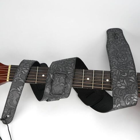 Musiin Premium Guitar Strap Classic Style Pattern Guitar Strap Set for Bass, Electric & Acoustic Guitar in Saudi Arabia