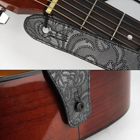 Musiin Premium Guitar Strap Classic Style Pattern Guitar Strap Set for Bass, Electric & Acoustic Guitar in Saudi Arabia
