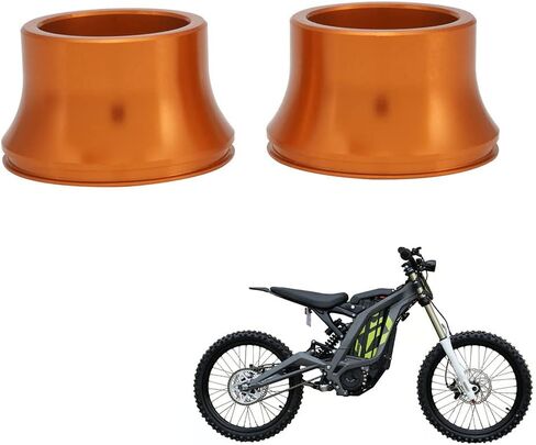 JFG RACING Dirt Bike محور العجلة الأمامية فاصل جلبة CNC الألومنيوم الترابية دراجة ختم المحور ل Sur Ron S / X الدراجة الترابية الكهربائية ebike - برتقالي in Saudi Arabia