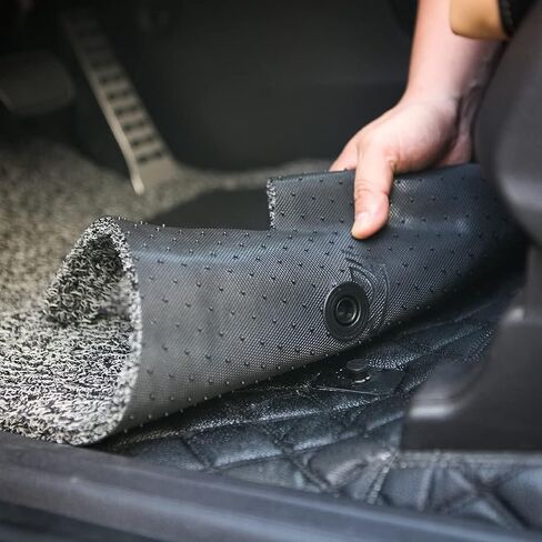 MACHA Dust Catcher Coil Floor Mats Fit for Tesla Model 3 2017-2022, Front & 2nd Seat, Black, Floor Liners, Dust Trap, All-Weather Protection in Saudi Arabia