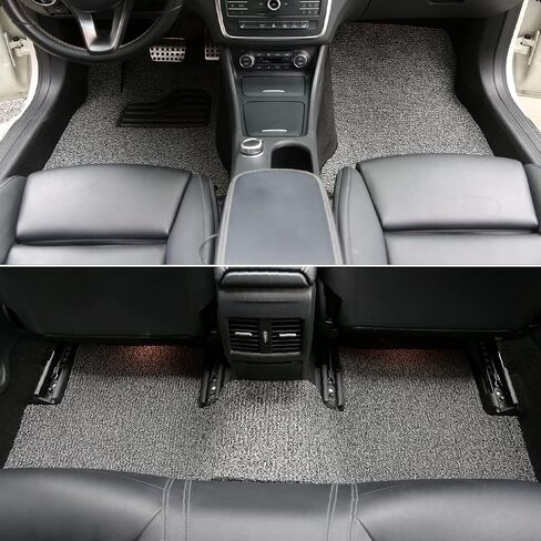 MACHA Dust Catcher Coil Floor Mats Fit for Tesla Model 3 2017-2022, Front & 2nd Seat, Black, Floor Liners, Dust Trap, All-Weather Protection in Saudi Arabia