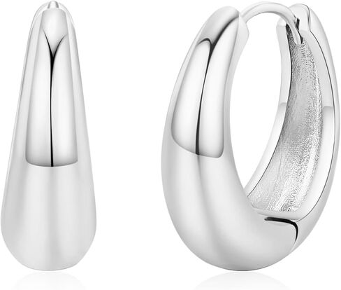 Gold Hoop Earrings for Women,14K Gold Plated Lightweight Hypoallergenic High Polished Earrings Gift Jewelry in Saudi Arabia