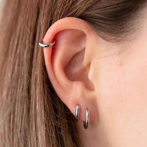 Small Hoop Earrings for Women, Lightweight 18K Gold Plated Huggie Hoop Earrings Dainty Hypoallergenic Earring Set Cute Earrings Pack for Women Girls Trendy Jewelry Gifts in Saudi Arabia