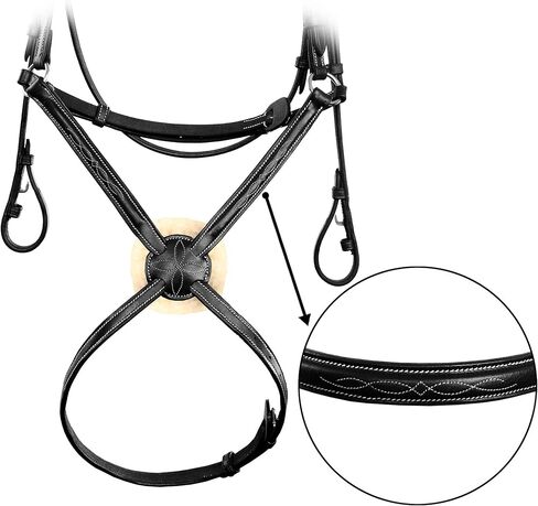 Exion Figure 8 Bridle with Leather Laced Rein | English Jumping Fancy Stitched Figure 8 Bridle for Horses in Saudi Arabia