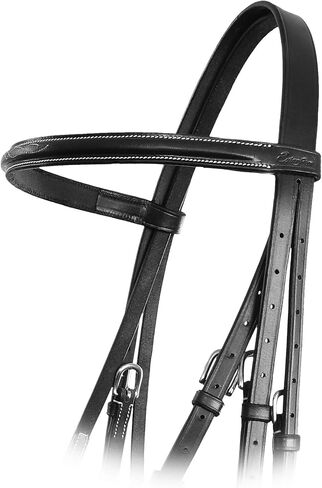 Exion Figure 8 Bridle with Leather Laced Rein | English Jumping Fancy Stitched Figure 8 Bridle for Horses in Saudi Arabia