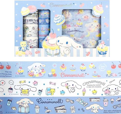 Kawaii Washi Tape Set - 10 Rolls + 10 PCS Stickers Anime Decorative Masking Tape for Kids DIY Gift, Scrapbook, Journaling, Party Decorations, Bullet Journals (Blue) in Saudi Arabia
